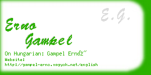 erno gampel business card